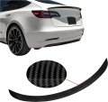 Rear Trunk Spoiler Wing Lip For 2017-2023 Tesla Model 3 Tail Lid Carbon Fiber Style 