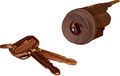 Ignition Key And Tumbler 201-1692 With Two Non Programmable Keys Silver Stainless Steel Alloy Construction Panel Mount Switch 