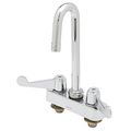 Ts Brass 5f-4cwx03a Equip Deck Mount Workboard Faucet 3 Swivel Gooseneck Aerator And 4 Handles 