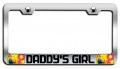 Daddy S Girl Feminism Power Chrome Metal License Plate Frame Universal Fit For Cars Trucks And Suvs 12 5 X 6 In Tag Holder