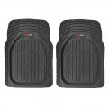 2 Piece Front Car Floor Mats Black Flextough Contour Liners Heavy Duty Rubber All Weather Protection For Suv Truck And Van 