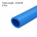 Uxcell 2pcs 2m 6 6ft Pipe Insulation Tube 1 Inch 25mm Id 35mm Od Foam Tubing For Handle Grip Support Blue