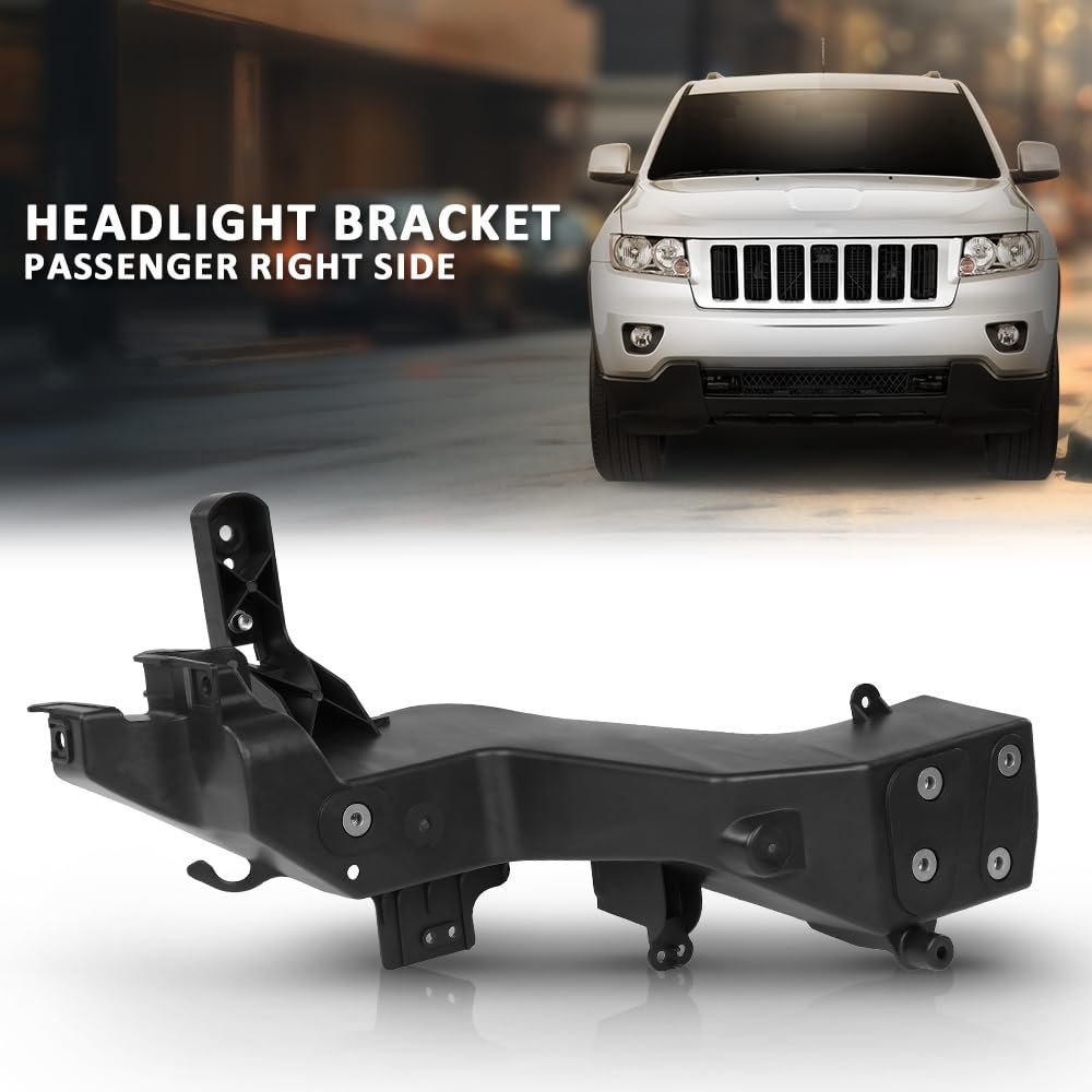 Right Headlight Bracket For Jeep Grand Cherokee 2011 2013 Fits Laredo Limited Overland Srt8 And Summit Part Number 5156134aa