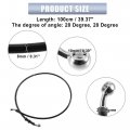X Autohaux 100cm An3 M10 Car Hydraulic Brake Line Oil Hose Pipe Fitting 28a Stainless Steel For Motorcycle Dirt Racing Bike