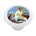 Boating By Manet Decorative High Gloss Ceramic Drawer Knob 