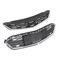 2pcs Front Upper And Lower Grille Chrome Black Replacement For Cruze 2016 2017 2018