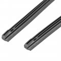 X Autohaux 2pcs 550mm 22inch 8x10mm 3 Section Rubber Windshield Wiper Blade Refills For Car