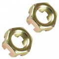 Caltric 2 Front Axle Castle Nut Compatible With Polaris Sportsman X2 500 2006 2007 2008 2009