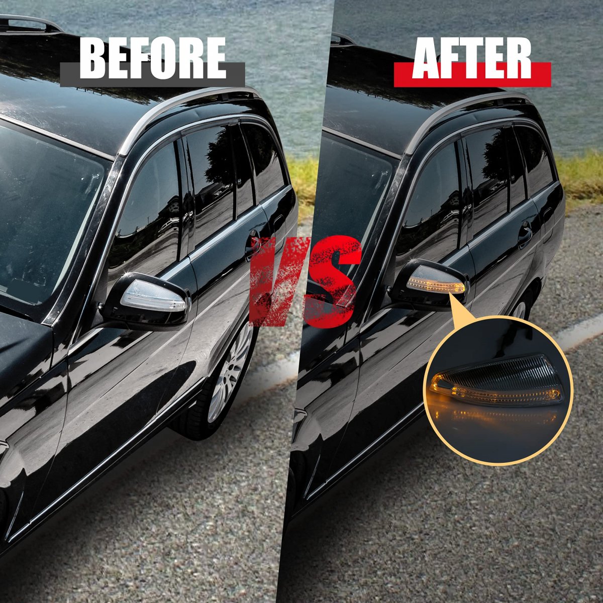 Pair Fit For Mercedes Benz W204 C Class C250 C300 C350 C63 Right Left Side Door Wing Mirror Turn Signal Indicator Led Light Oe