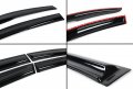 3d Wavy Style Window Visor Rain Guard Deflector Compatible For 2015-2020 Subaru Wrx Sti 2012-2016 Impreza 4 Door Base Model