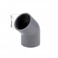 Uxcell Pvc Pipe Fitting 45 Degree Elbow Gray 40mm Socket 2pcs