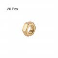 Uxcell Hex Nuts M6x1mm Metric Coarse Thread Hexagon Nut Brass Pack Of 20