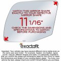 Exactafit 8651l Driver Side Mirror Glass Left Replacement Compatible With Ford E150 E250 E350 E450 Econoline Super Duty
