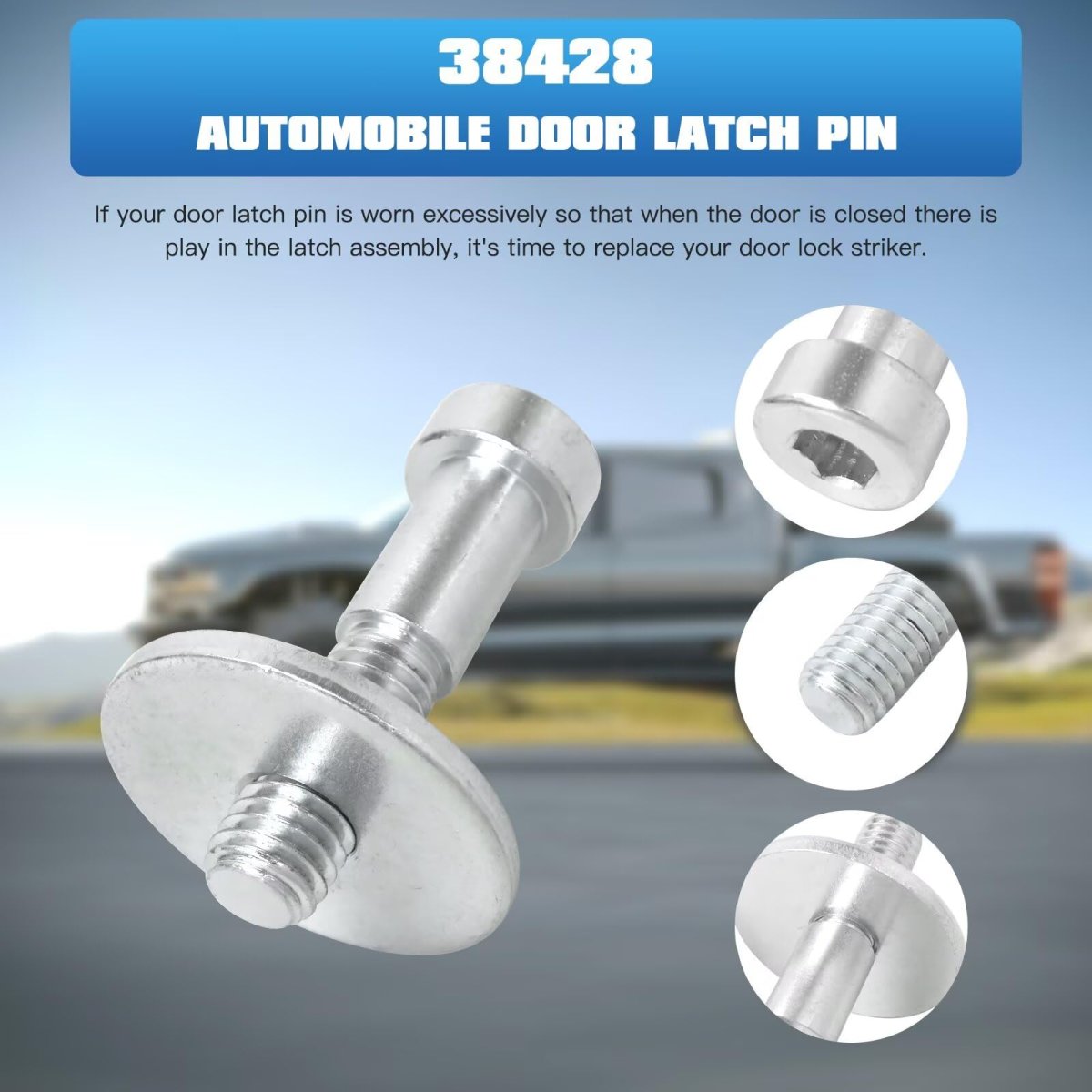 2x Door Lock Striker Bolts 38428 Left Right Compatible For 1972-1994 Oldsmobile Starfire Replace 15013147
