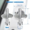 2x Door Lock Striker Bolts 38428 Left Right Compatible For 1972-1994 Oldsmobile Starfire Replace 15013147
