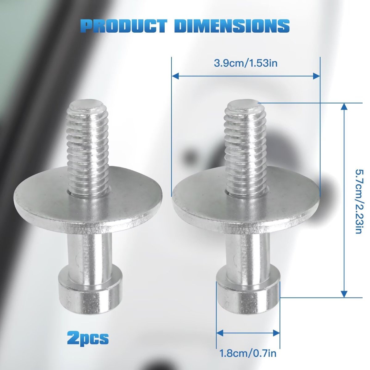 2x Door Lock Striker Bolts 38428 Left Right Compatible For 1972-1994 Oldsmobile Starfire Replace 15013147