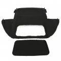 Kuafu Convertible Soft Top Compatible With 1995-1998 Porsche 911 993 Black Sailcloth Vinyl Clear Plastic Window