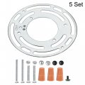 Uxcell Light Crossbar Kit 4 Inch Diameter Circle Mounting Bracket Universal Lamp Fixture With Screws And Nuts 5pcs For