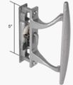 Crl Left Hand Aluminum Internal Lock Sliding Glass Door Handle Set 5 Screw Holes For Tucker Doors 
