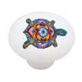 Mexican Talavera Style Turtle High Gloss Ceramic Drawer Knob 