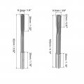 Uxcell 3 8 1 4 Chucking Reamer High Speed Steel H8 6 Straight Flutes Machine Milling Cutter Tool 2pcs