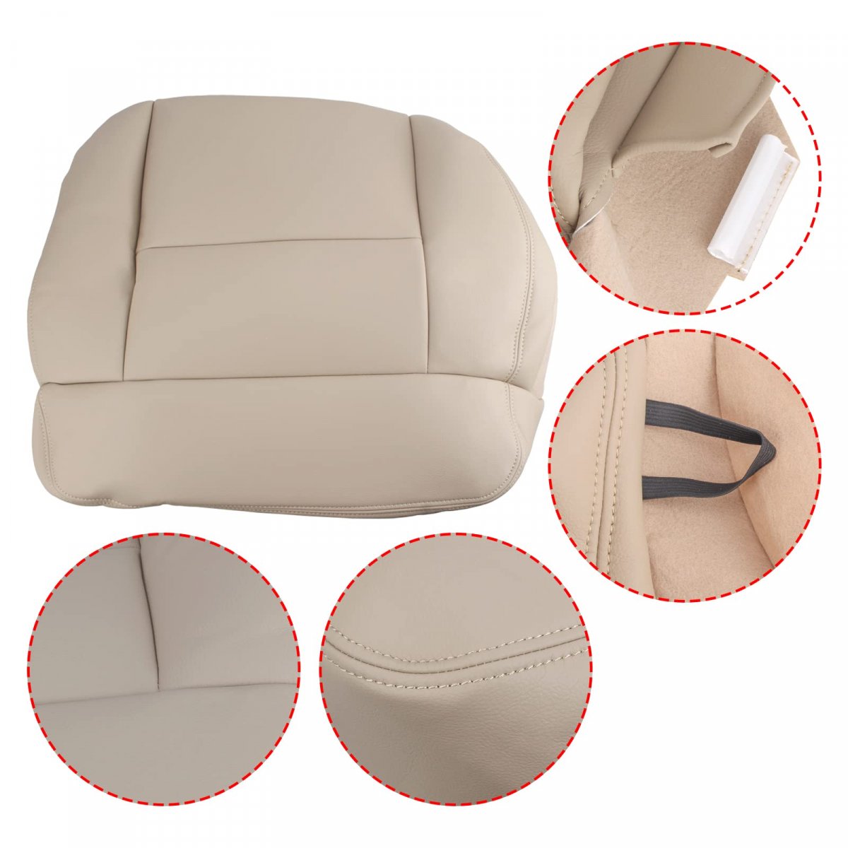 Driver Passenger Bottom Seat Cover Fits For Ford F150 Lariat 2004-2008
