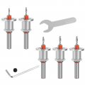 5pcs Hss Countersink Drill Bit 8mm Shank With 2 Wrenches