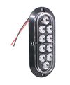 Pack Of 2 Red Led Tail Lights With Clear Lens 10 Surface Mount Brake And Side Marker For Truck Trailer Bus 12v Dc 7 5 In X 3