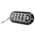 Pack Of 2 Red Led Tail Lights With Clear Lens 10 Surface Mount Brake And Side Marker For Truck Trailer Bus 12v Dc 7 5 In X 3