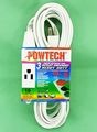 Powtech 15 Feet Heavy Duty 3 Outlet Grounded Indoor Extention Cord Long A-125v 1625w Conducter Polarized Pt-3916-15w 