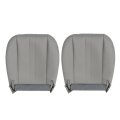 Front Driver And Passenger Side Bottom Seat Covers Replacement Microfiber Leather Gray For Chevy Express Gmc Savana Van 2003 To 