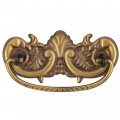 Victorian Era Antiqued Brass Drawer Bail Pull Centers 3 Handle For Antique Cabinet Door Dresser Desk Reproduction Furniture 