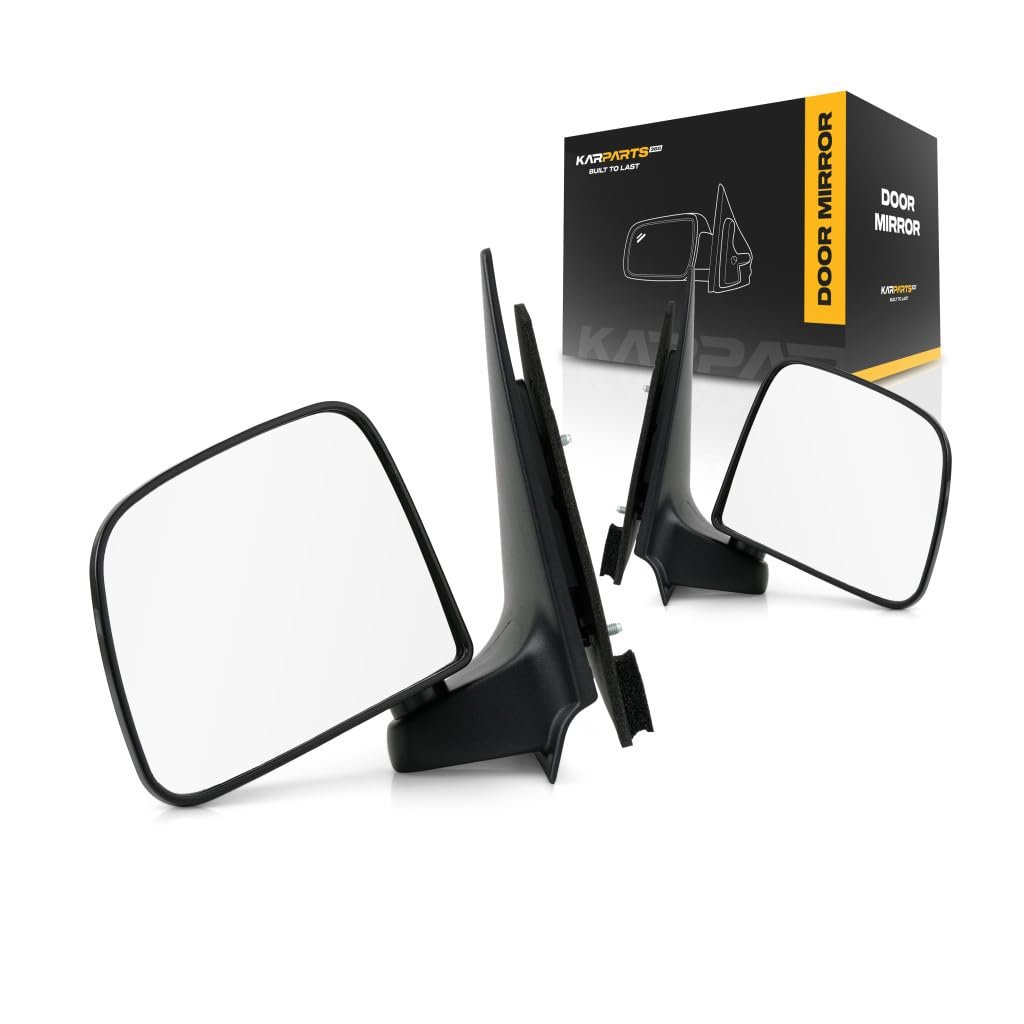 Door Mirrors For Mazda B2300 2001 2002 Driver And Passenger Side Pair Textured Black Manual Adjust Folding Paddle Style