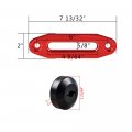 6 X 2 Hawse Fairlead Aluminum Anodized Red 3500-5500lbs Black Rubber Winch Rope Stopper Synthetic Off-road Atv Utv Truck 4x4