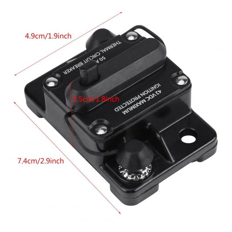 Ywbl-wh Car Audio Circuit Breaker 50a 80a 100a 200a 250a Optional Dc12v-42v Manual Reset Stereo Inline 50a