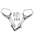 Httmt- Chrome Claws Led Skull Rearview Mirrors W 8mm 10mm Bolts Compatible With H-d Street Glide Road King Softail P N