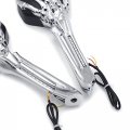 Httmt- Chrome Claws Led Skull Rearview Mirrors W 8mm 10mm Bolts Compatible With H-d Street Glide Road King Softail P N