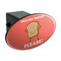 Grilled Cheese Please Sandwich Funny Humor Oval Tow Trailer Hitch Cover Plug Insert