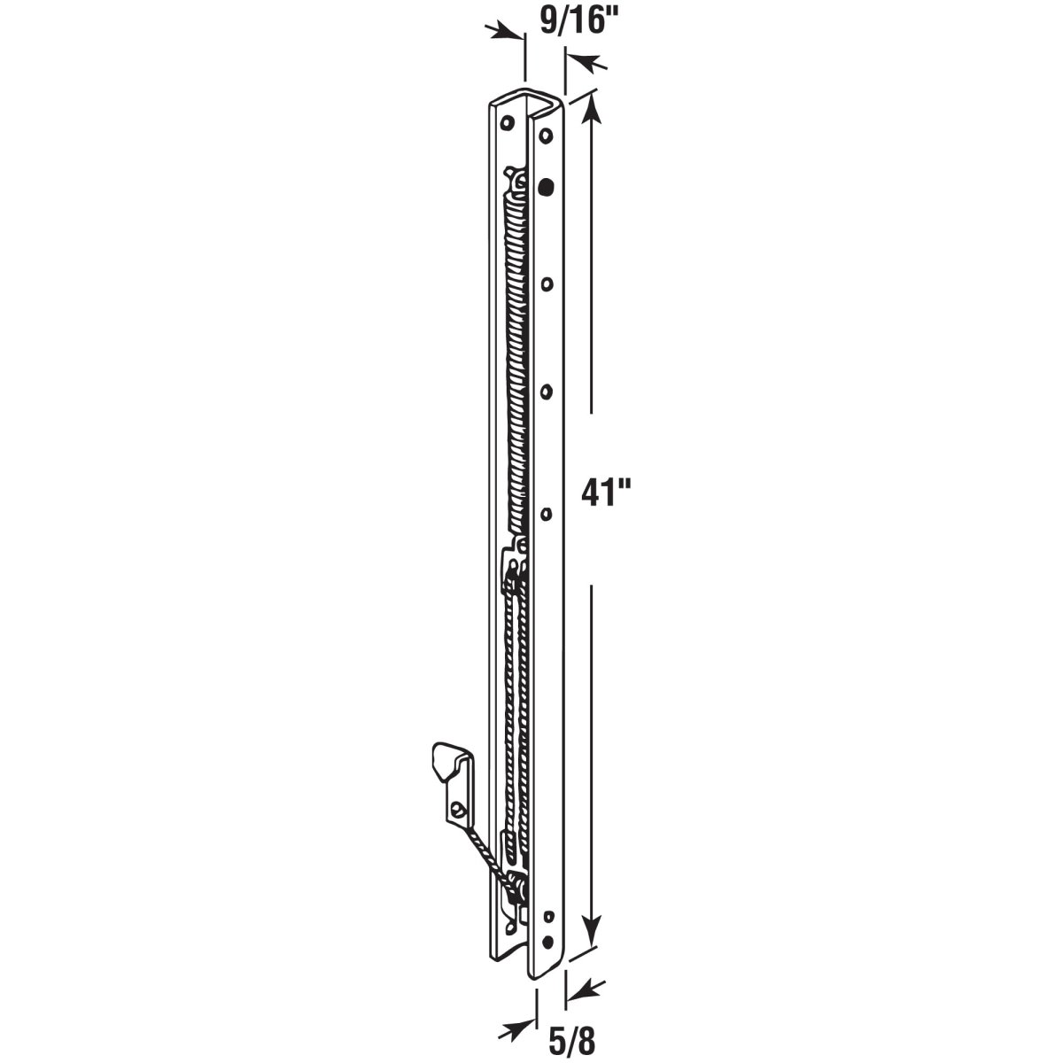 Fa 4040 41 In Window Block And Tackle Sash Balance 23 To 30 Lb Weight Offset Mill Finish Single Pack