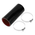 Straight Coupler Silicone Hose With Clamps 2 24 Id 5 91 Length 0 Degree Car Coolant 4-ply 5mm Thick Air Intake Turbo 