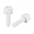 Uxcell Plastic Machine Screws M6x20mm Pp Slotted Knurled Fasteners Bolts For Electronics Communications White 40pcs