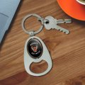 Graphics More Robots Are Metal Rock Funny Humor Keychain Chrome Spinning Oval Bottle Opener