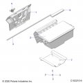 Polaris Atv Storage Box Shield Genuine Oem Part Qty 1