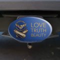 Wonder Woman Movie Love Truth Beauty Oval Tow Trailer Hitch Cover Plug Insert