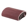 10pcs 8 X 19 Sanding Belts 100 Grits Aluminum Oxide Abrasive Belt Sander Paper Papers For Metal Wood Grinding Polishing Reddish 