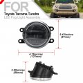 Led Fog Driving Light Assembly For Toyota Tacoma Tundra 4runner Highlander Rav4 Corolla Avalon Camry 2006-2023 Switchback Amber