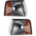 Corner Light Set For Cadillac Deville 1997 1998 1999 Driver And Passenger Side Pair Clear Amber Lens Gm2540102 Gm2541102 