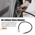 X Autohaux Copper Nylon 60cm 24 Tire Valve Connect Pipe Air Chuck Inflator Compressor Pump Extension Hose For Car Motorbike