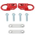 Front Pickup Tow Hook Fl3z-17n808-a Kit For 2009-2024d For F-150 Truck Red Hooks 2 Pack 
