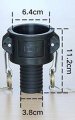 1 5-inch 1000liter Heavy Duty Poly Polypropylene Cam Groove Fitting Ibc Water Tank Hosetail Camlock Coupling Connector Valve